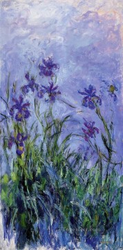  irises Oil Painting - Lilac Irises Claude Monet